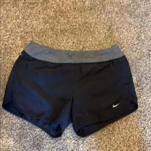 black nike running shorts